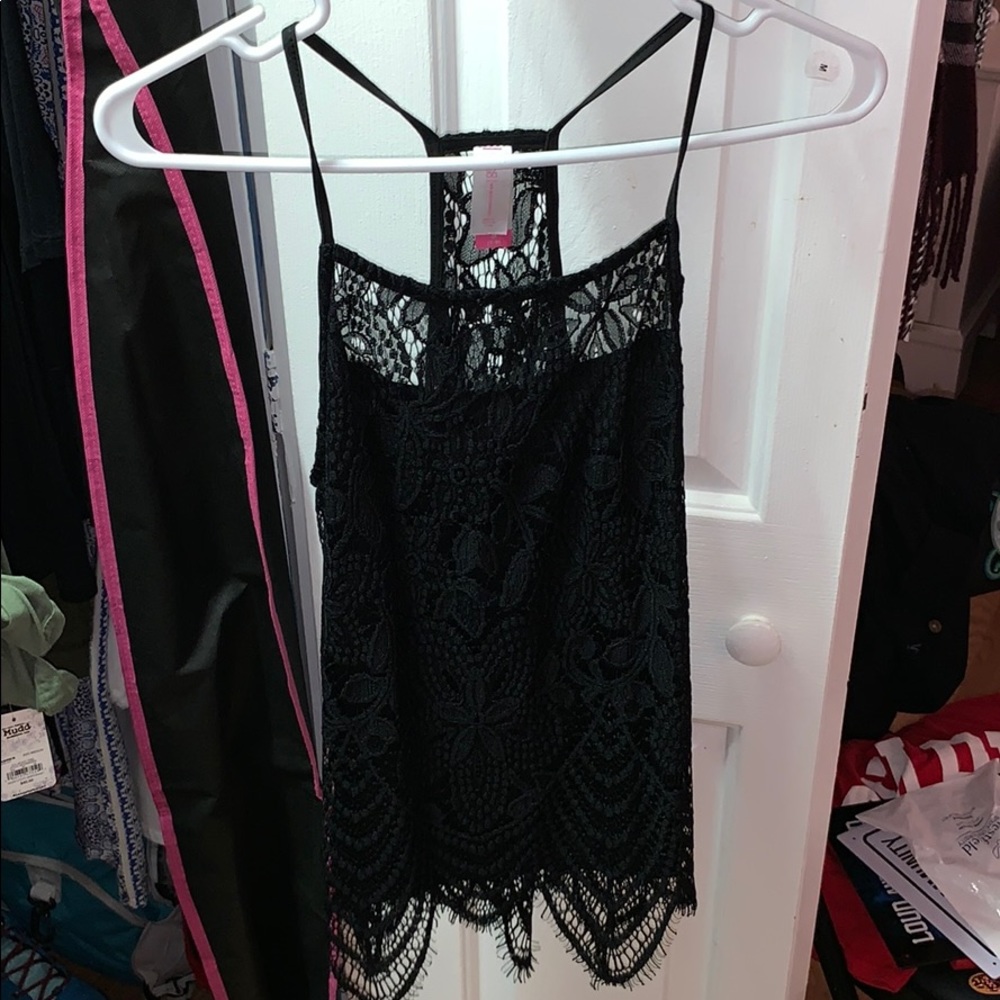 Super Cute NOBO Black Lace Tank MEDIUM